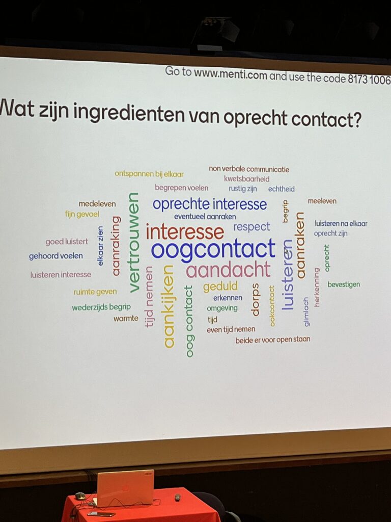Impressie en presentaties werkconferentie Oprecht contact maken 11 april 2023
